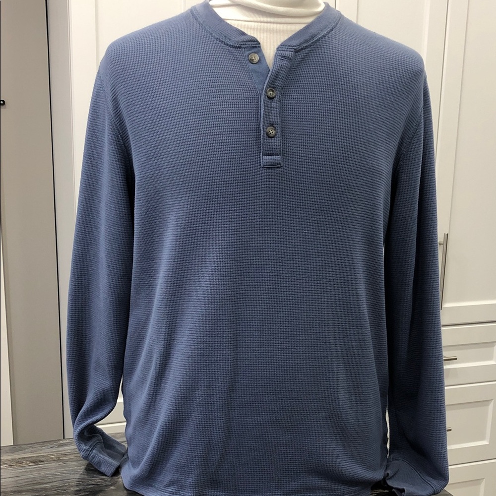 Eddie Bauer Long-Sleeve Henley Shirt – Blue – Men’s Size Large